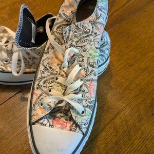 Converse White and Orange Sneakers Classic Style